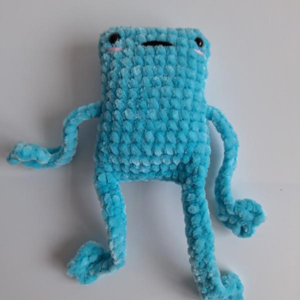 Gehaakte knuffel 'Turquoise kikker'