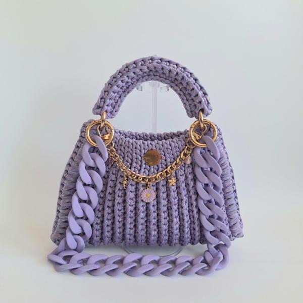 Gehaakte tas Shelly | Glitter lila
