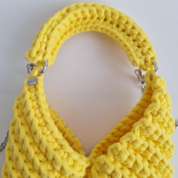 Gehaakte crossbody tas | Geel