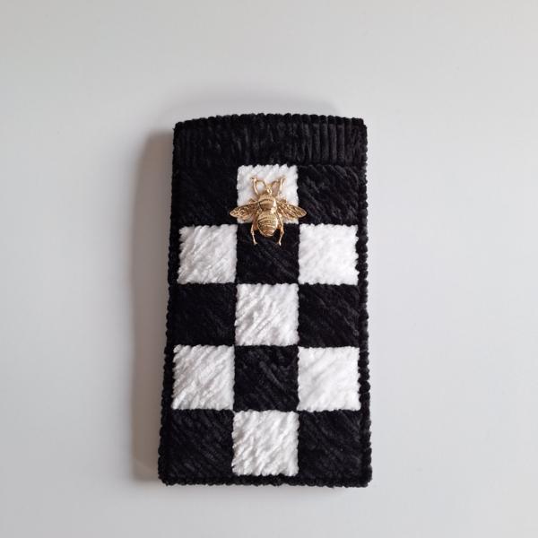 Geweven brillenkoker | Zwart en wit