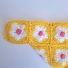 Thumbnail for Gehaakt baby vestje | Bolero geel met wit en roze bloemen