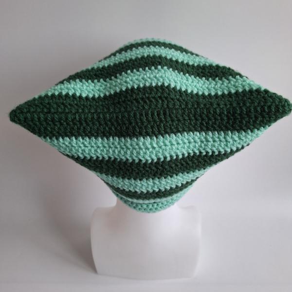 Gehaakte muts | Donkergroen en lichtgroen