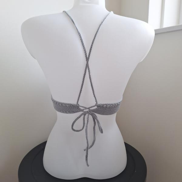 Gehaakt topje 'Boho top grijs'