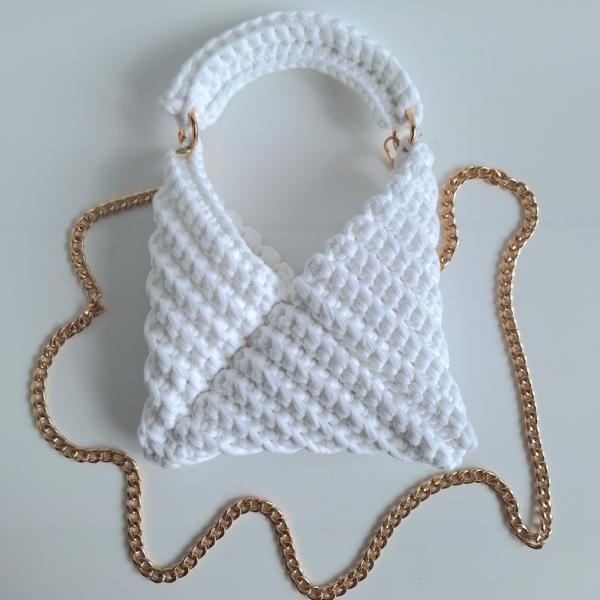 Gehaakte crossbody tas | Wit