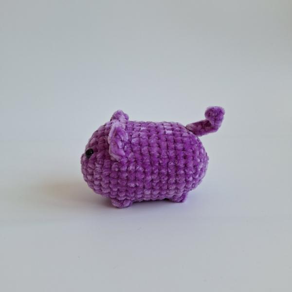 Gehaakte knuffel 'Paarse kat'