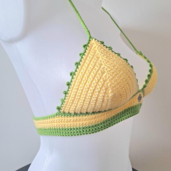 Gehaakt topje | Geel en groen