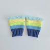 Thumbnail for Gehaakte handschoenen - gehaakte vingerloze handschoenen | Donkerblauw, blauw, limoengroen, geel en mintgroen