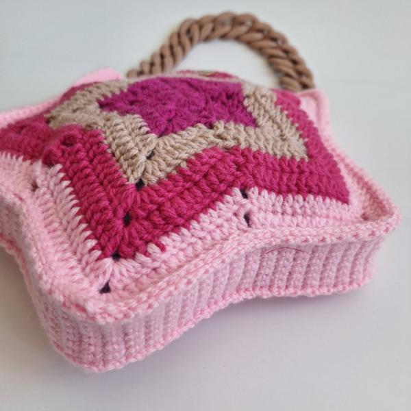Gehaakte tas 'Roze ster'