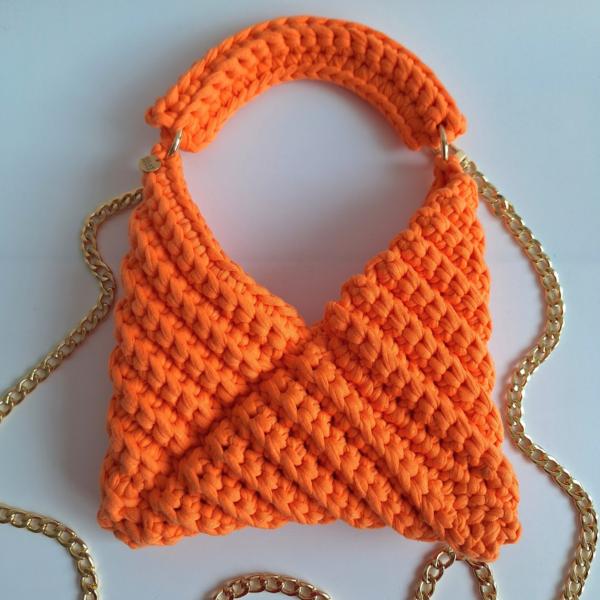 Gehaakte crossbody tas 'Oranje'