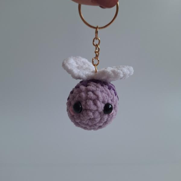 Gehaakte sleutelhanger 'Lavendel bij'