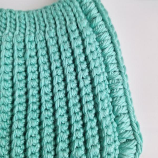 Gehaakte chunky tas | mintgroen