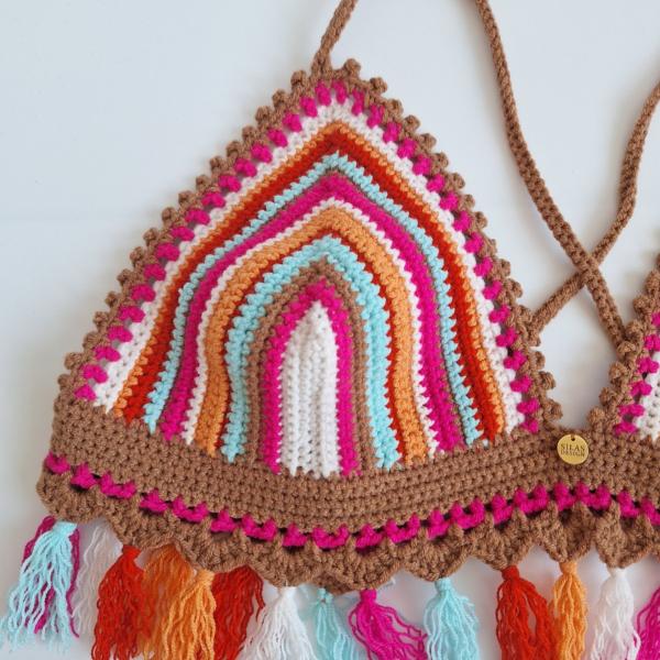 Gehaakt topje 'Gigi top tropisch'