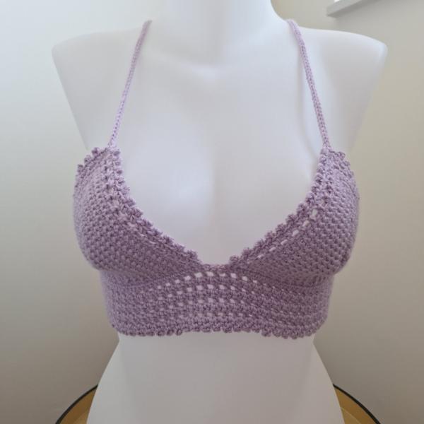 Gehaakt topje 'Loli top lila'