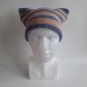 Thumbnail for Gehaakte muts | Denimblauw en oudroze