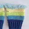 Thumbnail for Gehaakte handschoenen - gehaakte vingerloze handschoenen | Donkerblauw, blauw, limoengroen, geel en mintgroen
