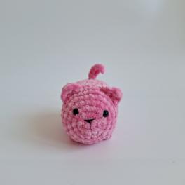 Gehaakte knuffel 'Roze kat'