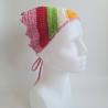 Thumbnail for Gehaakte bandana | Geel, crème, groen, fuchsia en lichtroze