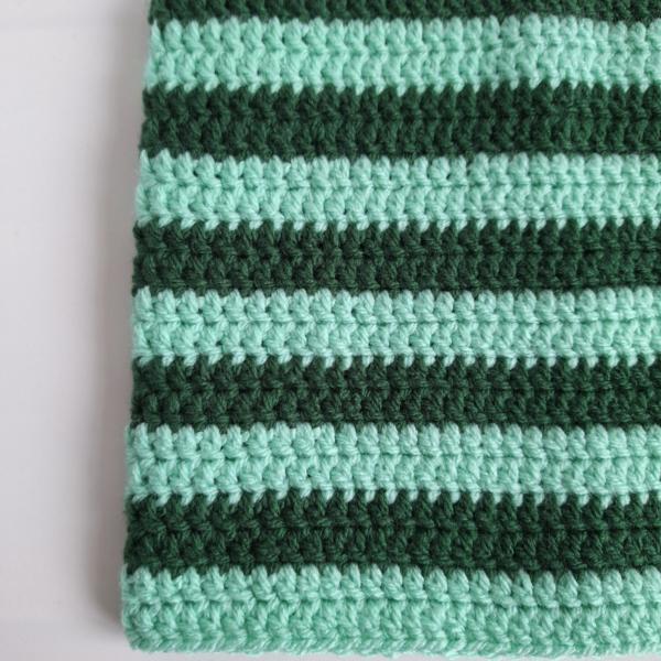 Gehaakte muts | Donkergroen en lichtgroen