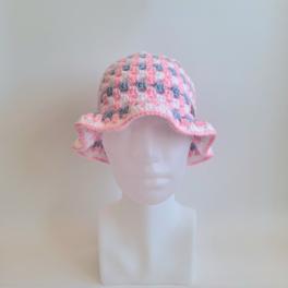 Gehaakte bucket hat | Pride transgender vlag