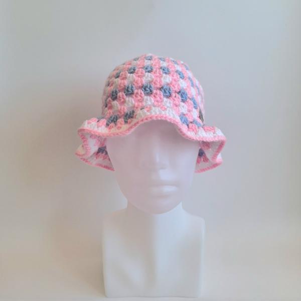 Gehaakte bucket hat | Pride transgender vlag