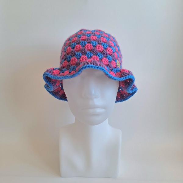 Gehaakte bucket hat | Pride biseksuele vlag