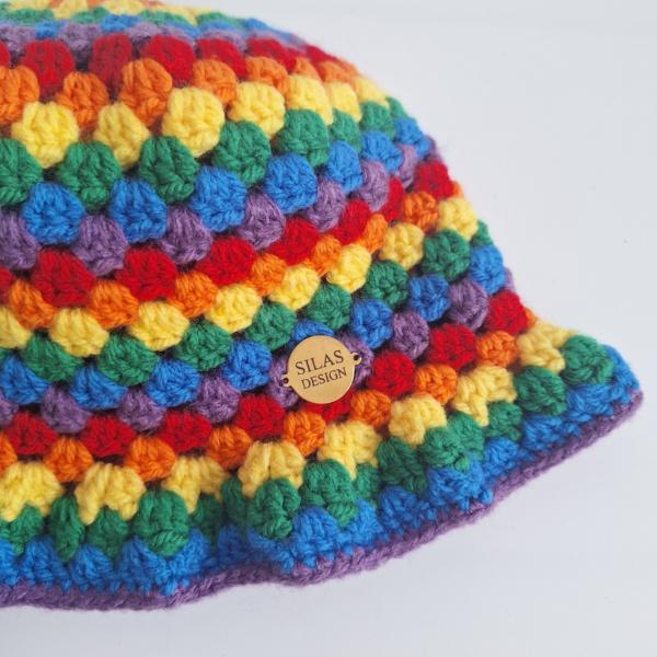 Gehaakte bucket hat | Pride regenboog vlag