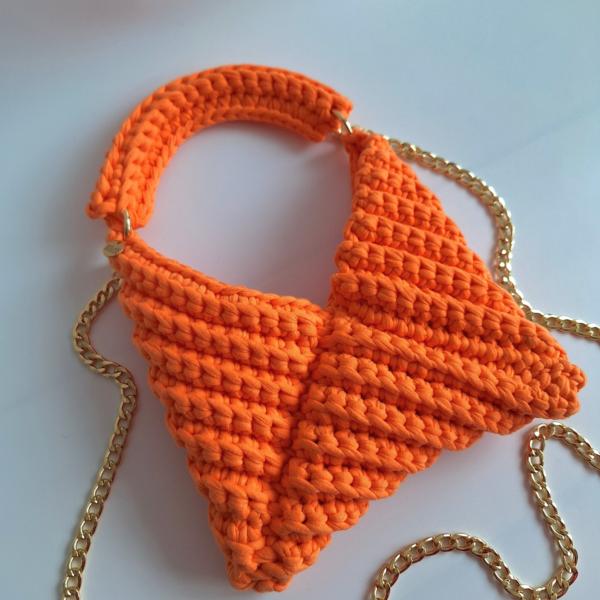 Gehaakte crossbody tas 'Oranje'