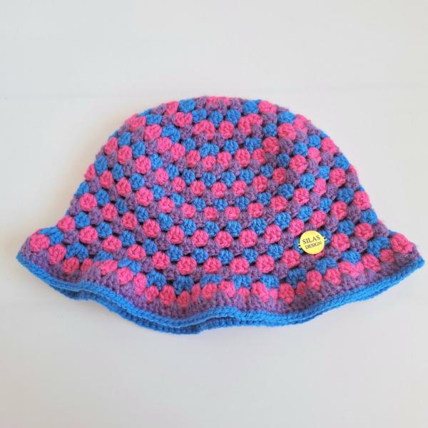 Gehaakte bucket hat | Pride biseksuele vlag
