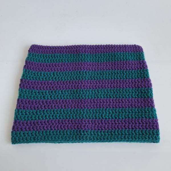 Gehaakte muts | Paars en petrol