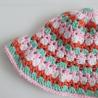 Thumbnail for Gehaakt baby zonnehoedje candy | Mint, lichtroze, wit en koraaloranje