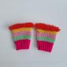 Thumbnail for Gehaakte handschoenen - gehaakte vingerloze handschoenen | Knalroze, mintgroen, lichtroze, geel en rood