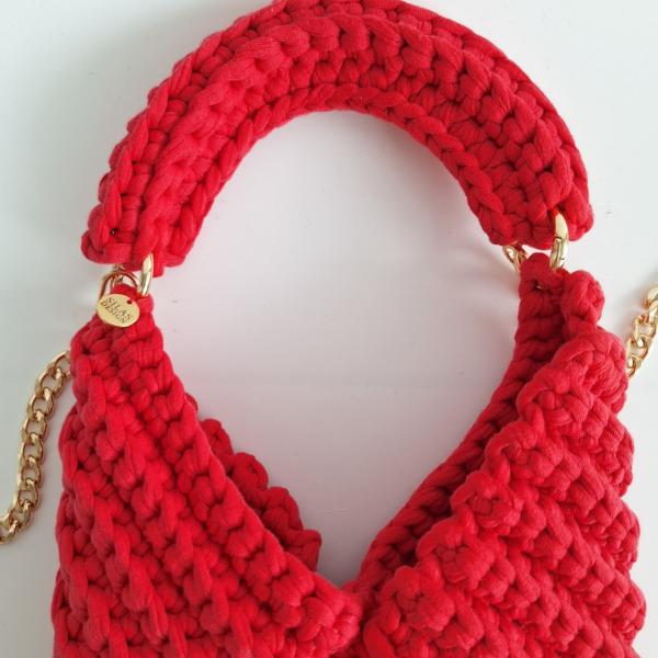 Gehaakte crossbody tas | Fuchsia