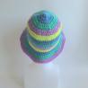 Thumbnail for Gehaakte bucket hat | Blauw, mint, lila en lime