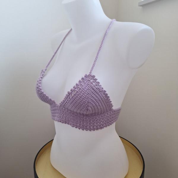 Gehaakt topje 'Loli top lila'