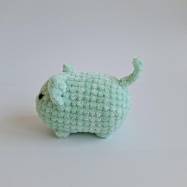 Gehaakte knuffel 'Groene kat'