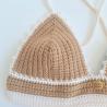 Thumbnail for Gehaakt topje | Lichtbruin en crème