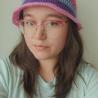 Thumbnail for Gehaakte bucket hat | Blauw, paars, lavendel en roze