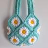 Thumbnail for Gehaakte tas | Turquoise madeliefjes