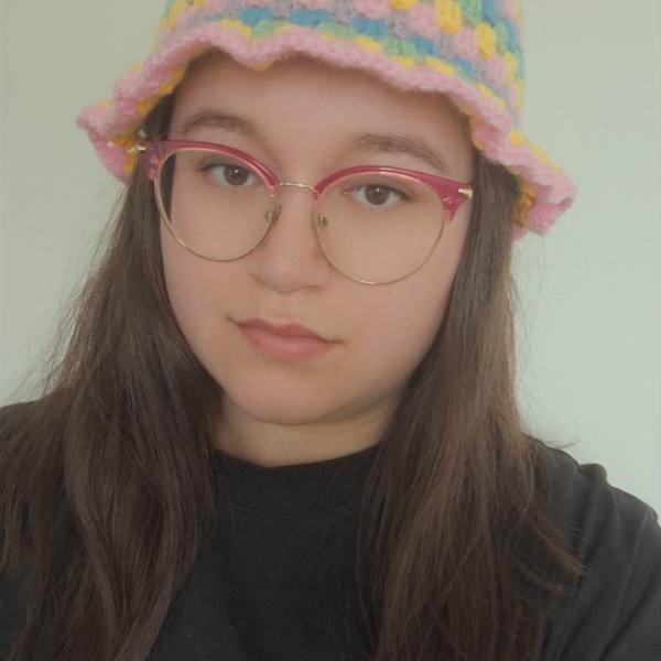 Gehaakte bucket hat | Lichtroze, geel, eucalypstus, turquoise en lila