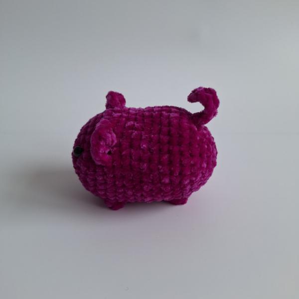 Gehaakte knuffel 'Magenta kat'