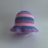 Thumbnail for Gehaakt baby zonnehoedje 'Roze, blauw en lila'