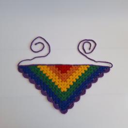 Gehaakte bandana 'Pride regenboog vlag'