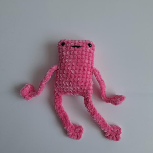 Gehaakte knuffel 'roze kikker'
