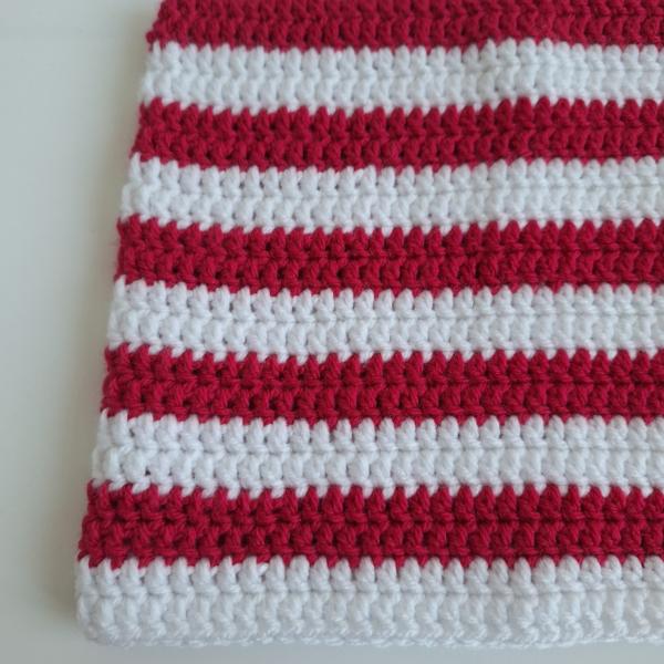 Gehaakte muts | Fuchsia en wit