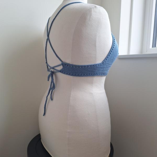 Gehaakt topje 'Boho top blauw | paars'