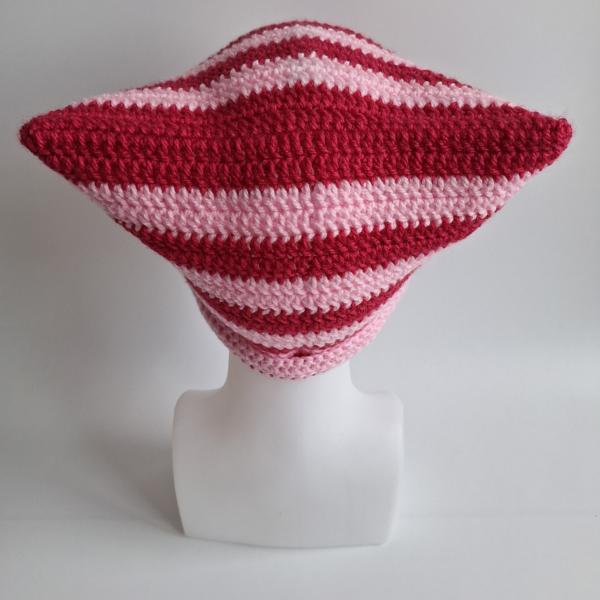 Gehaakte muts | Lichtroze en knalroze