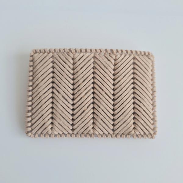 Geweven pasjeshouder | Beige