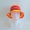 Thumbnail for Gehaakte bucket hat | Oranje, fuchsia, koraal, rood en geel