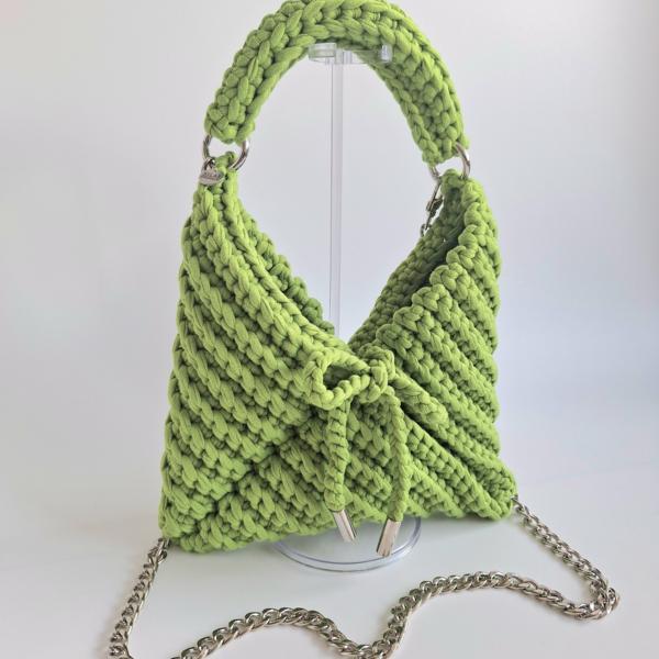 Gehaakte crossbody tas | Appelgroen
