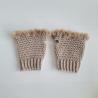 Thumbnail for Gehaakte handschoenen - gehaakte vingerloze handschoenen | Beige